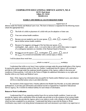 Family and Medical Leave Request Form