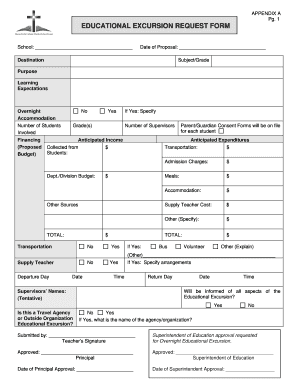 Educational Excursion Request Form