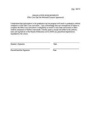 Ohio Core Opt Out Informed Consent Agreement