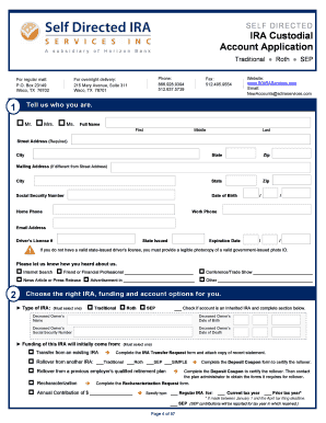 Self Directed IRA Account Opening Kit