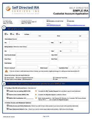 SIMPLE IRA Account Application 08312012 - Revised 1262014