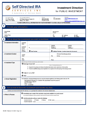 Investment Checklist for Public Investments