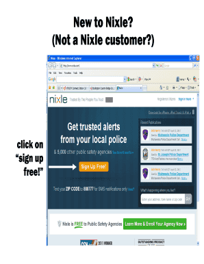 Nixle Sign Up Form