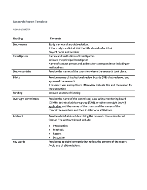 Research Report Template