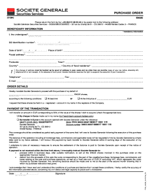 Please return this form by fax +33 (0)2 51 85 53 42 or by postal mail to the following address