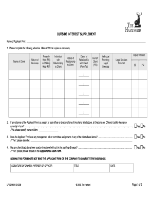 Outside Interest Supplement