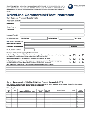 DriveLine Commercial Fleet Insurance Proposal