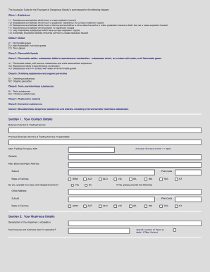 Dangerous Goods Questionnaire