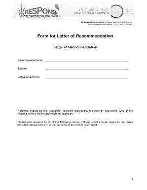 Sample letter of recommendation from internship supervisor pdf - Form for Letter of Recommendation - uni-greifswaldde