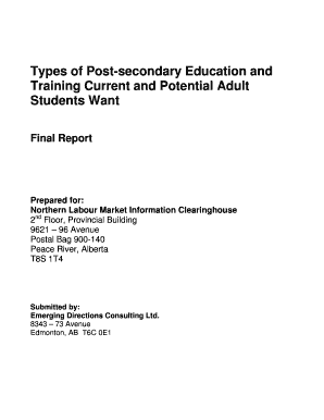 115 Types of Post-Secondary Education Training Current Potential Adult Students Want - nadc gov ab