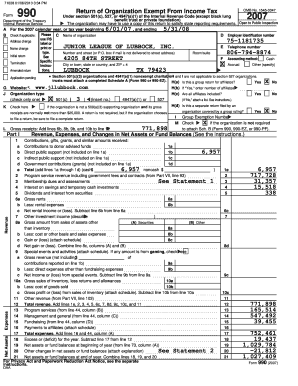 Form 990 Tax Return for Exempt Organizations