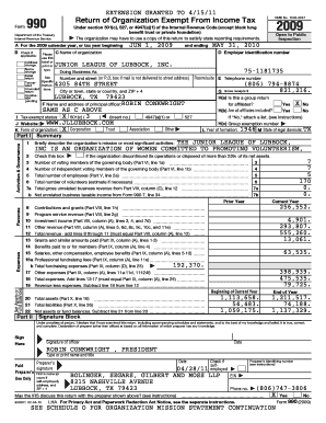 IRS Form 990 2009