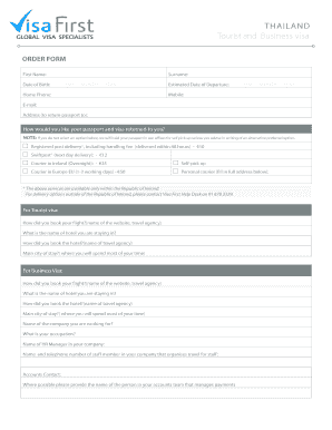Thailand Tourist and Business Visa Application