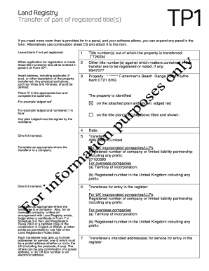 UK Property Transfer Form