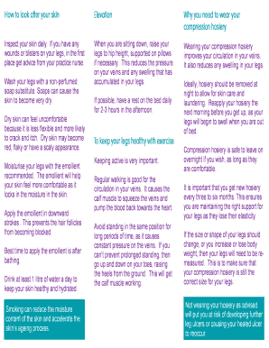 Skin Care and Compression Hosiery Guide