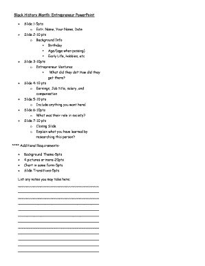 Black History Month Entrepreneur PowerPoint