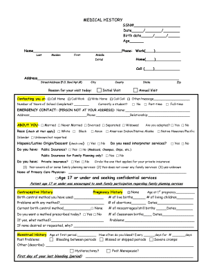 Medical History Form