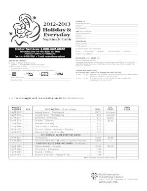 Northwestern Publishing House Order Form
