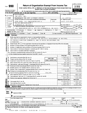 Form 990 Tax Exempt Organization Return