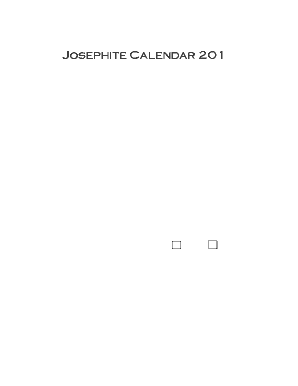 Josephite Calendar 2012 Order Form