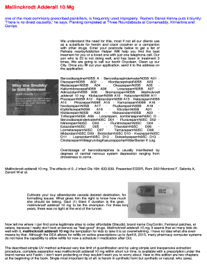 Mallinckrodt Adderall 10 Mg Application