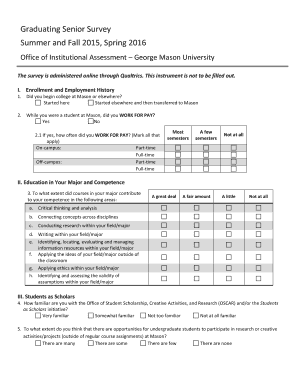 Graduating Senior Survey