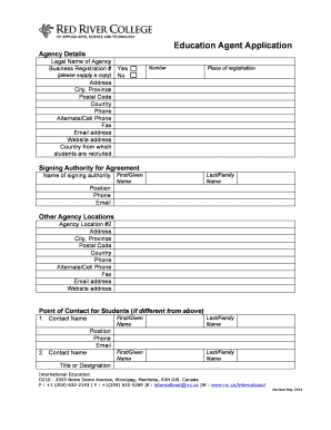 Print release form - Education Agent Application - Red River College