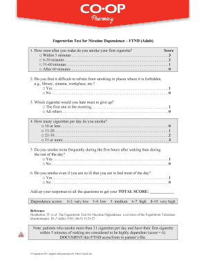 Fagerström Test for Nicotine Dependence