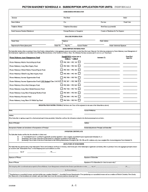 Picton Mahoney Subscription Application