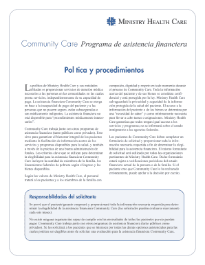 Programa de asistencia financiera Community Care