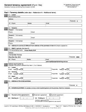 Queensland Residential Tenancy Agreement