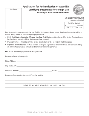 Illinois Apostille Application