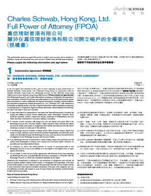 Charles Schwab Hong Kong Full Power of Attorney