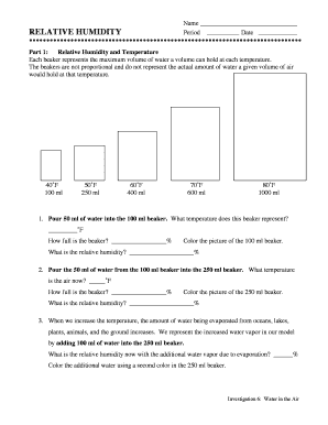 Written statement form - Name RELATIVE HUMIDITY - Ridley High School - ridleysd k12 pa