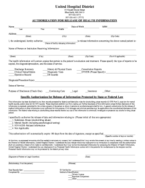 Authorization for Release of Health Information