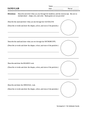 Sand Lab Worksheet