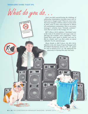 Condominium Friendly Reminder Notes