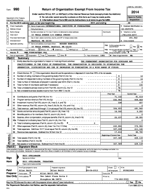 Form 990 Return of Organization Exempt From Income Tax