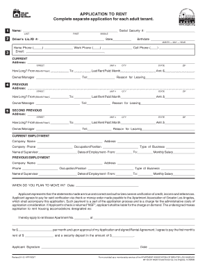 Rental Application Form