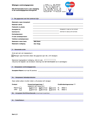 Wijzigen contractgegevens