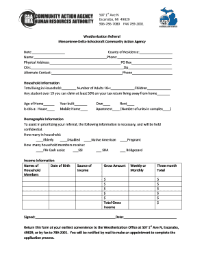 Weatherization Referral Form