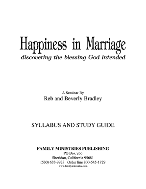 Happiness in Marriage Seminar Study Guide