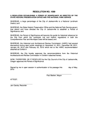 RESOLUTION NO 1089 - Jacksonville Or - jacksonvilleor