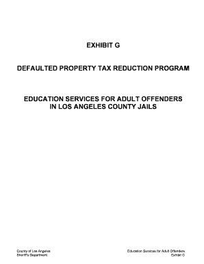 Defaulted Property Tax Reduction Program