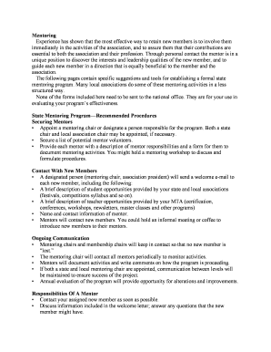 Mentor's Report Form