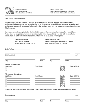 School District Census Form