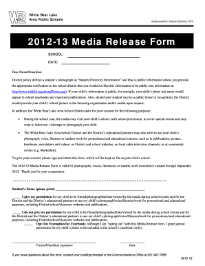 2012-13 Media Release Form