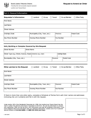 Request to Amend an Order