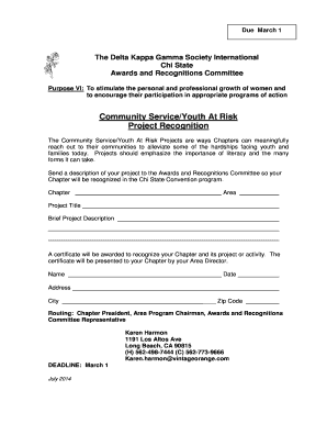 Community Service - Youth At Risk 2014 - chistateca