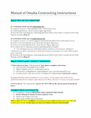 Contract Information and Signature Form